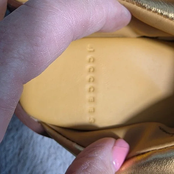 4CCCCEES Pila Semo Platform Slide Sandals Gold Metallic Womens 37 6.5 NEW - Picture 5 of 8